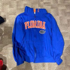 Vintage florida gators zip up, blue and orange, size large